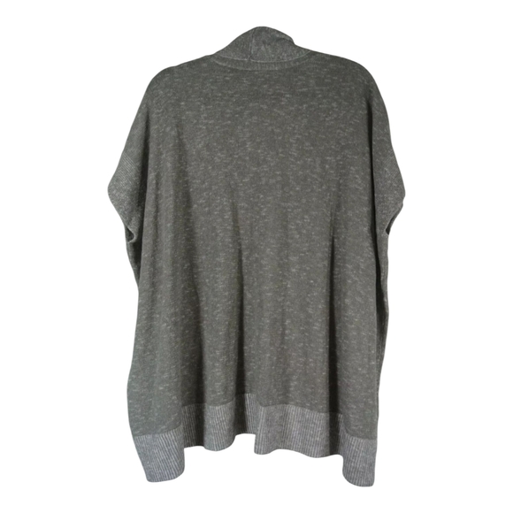 Eileen Fisher Organic Cotton Linen Slub Open Cardigan Smoke Size S/M - Picture 3 of 6